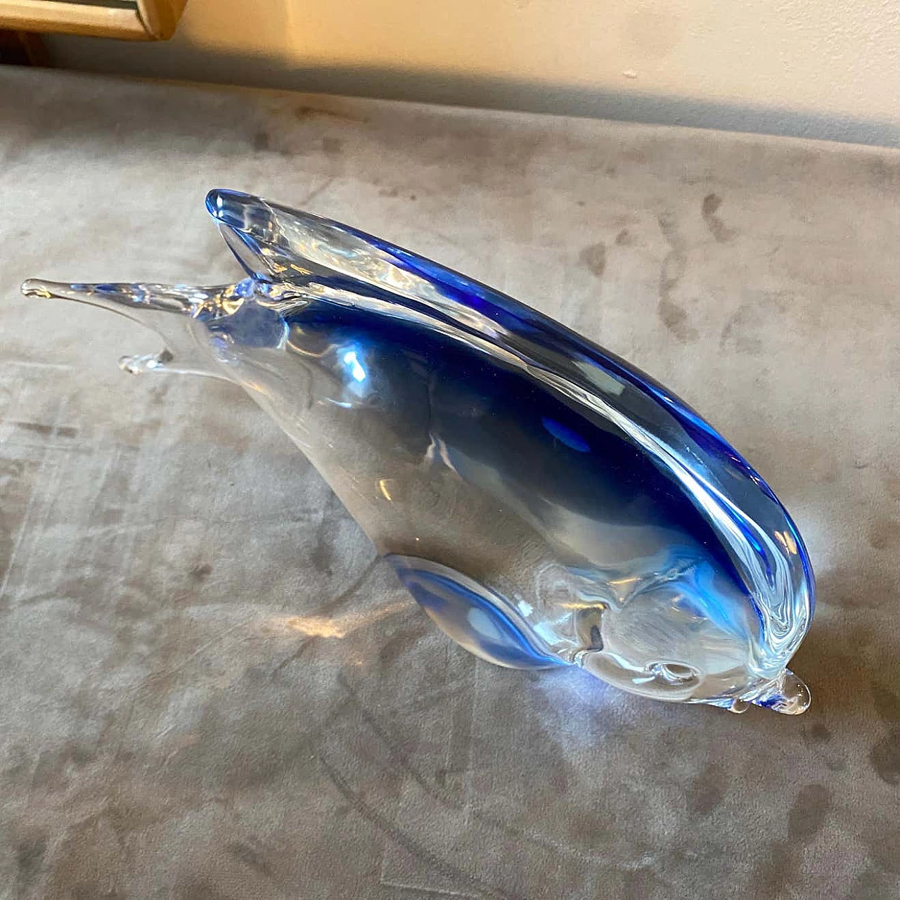 Tropical fish sculpture in Murano glass in the manner of Seguso, 1970s 4