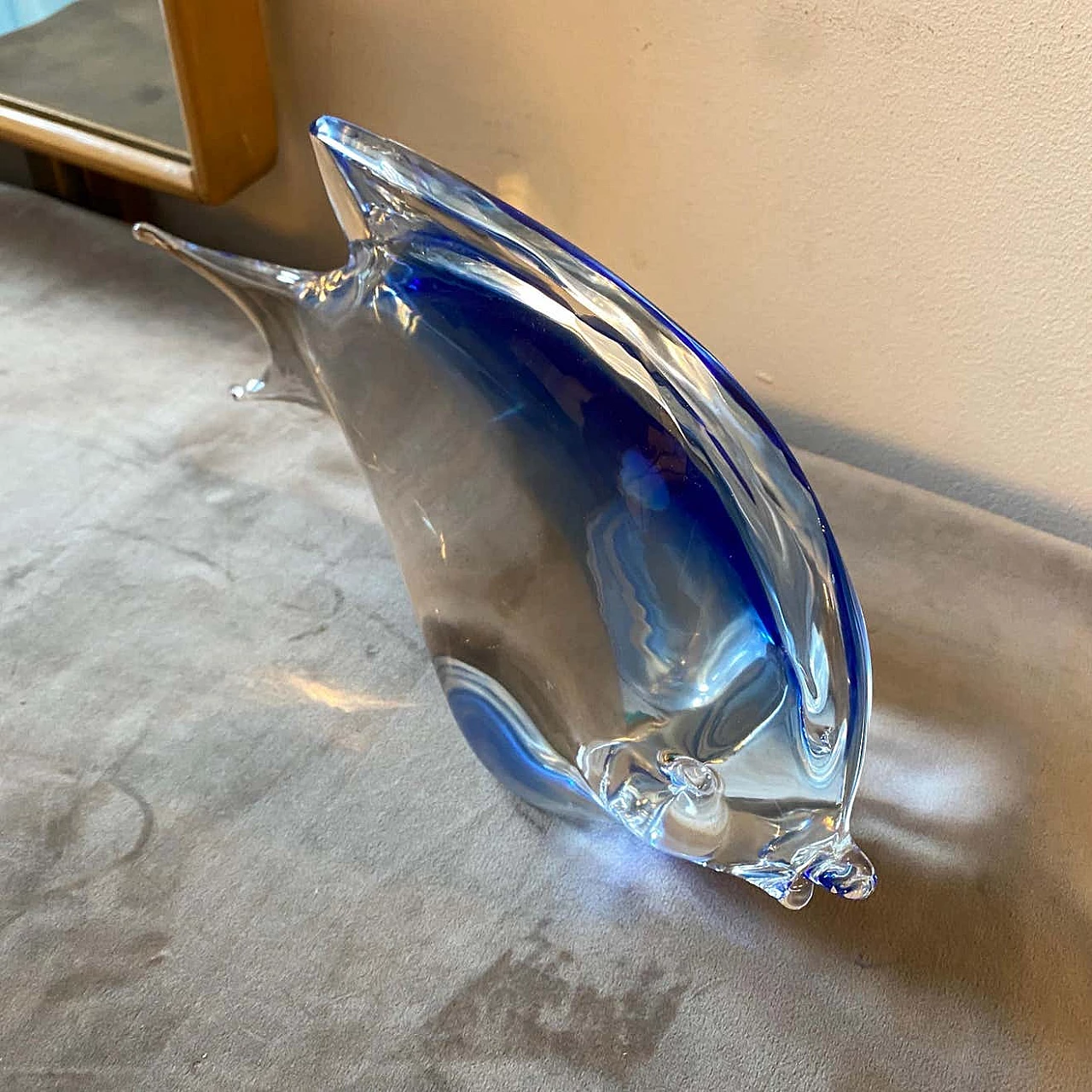 Tropical fish sculpture in Murano glass in the manner of Seguso, 1970s 9