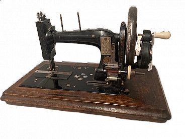 Tabletop sewing machine with mother-of-pearl inlays, late 19th century
