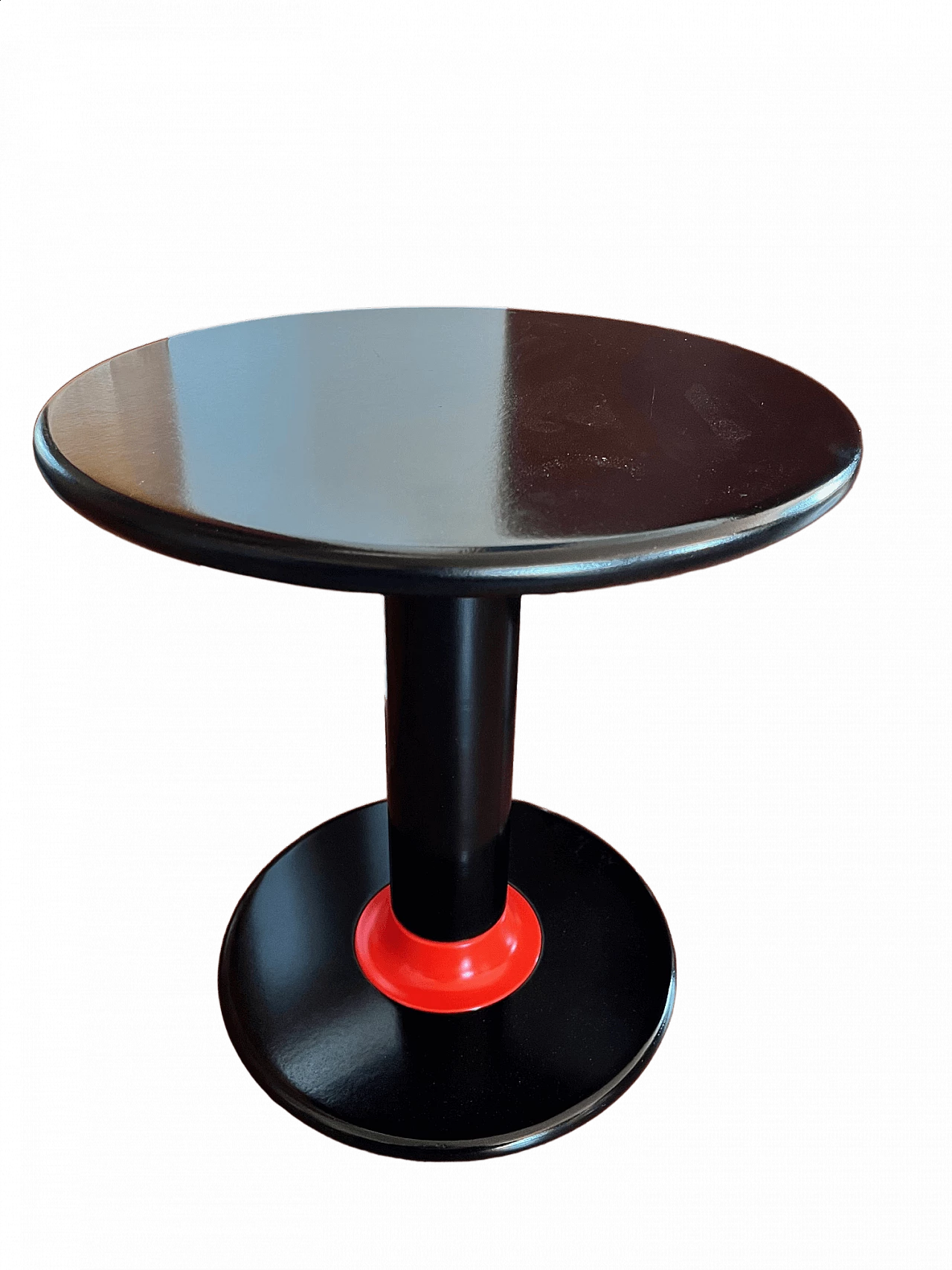 Tavolino Rocchetto nero e arancione di Ettore Sottsass per Poltronova, anni '60 9
