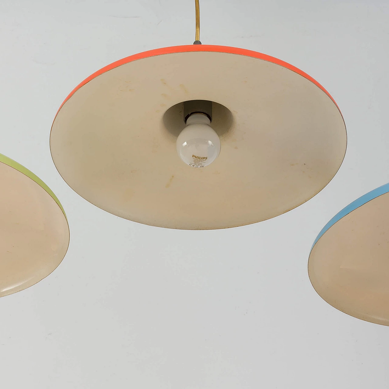 4 Lampadari a sospensione multicolore, anni '70 5