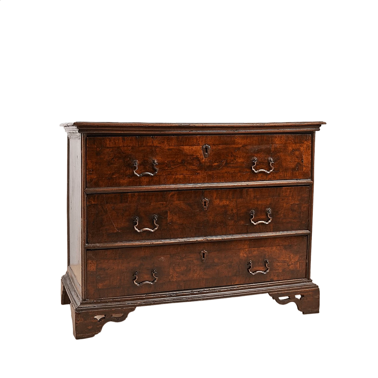 Three-drawer wooden chest of drawers, 17th century 9
