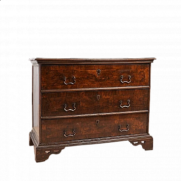 Three-drawer wooden chest of drawers, 17th century