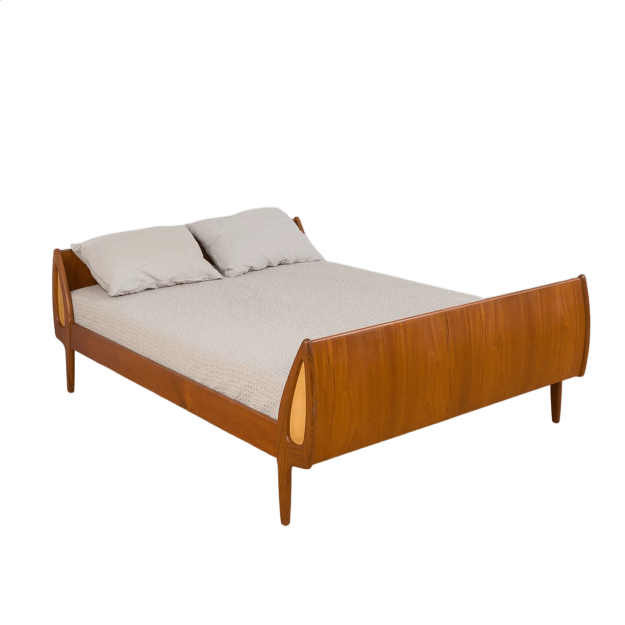 Teak double bed by Sigfred Omann for Ølholm Møbelfabrik, 1960s 14