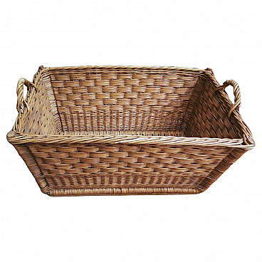 Hand-woven wicker basket, 1930s