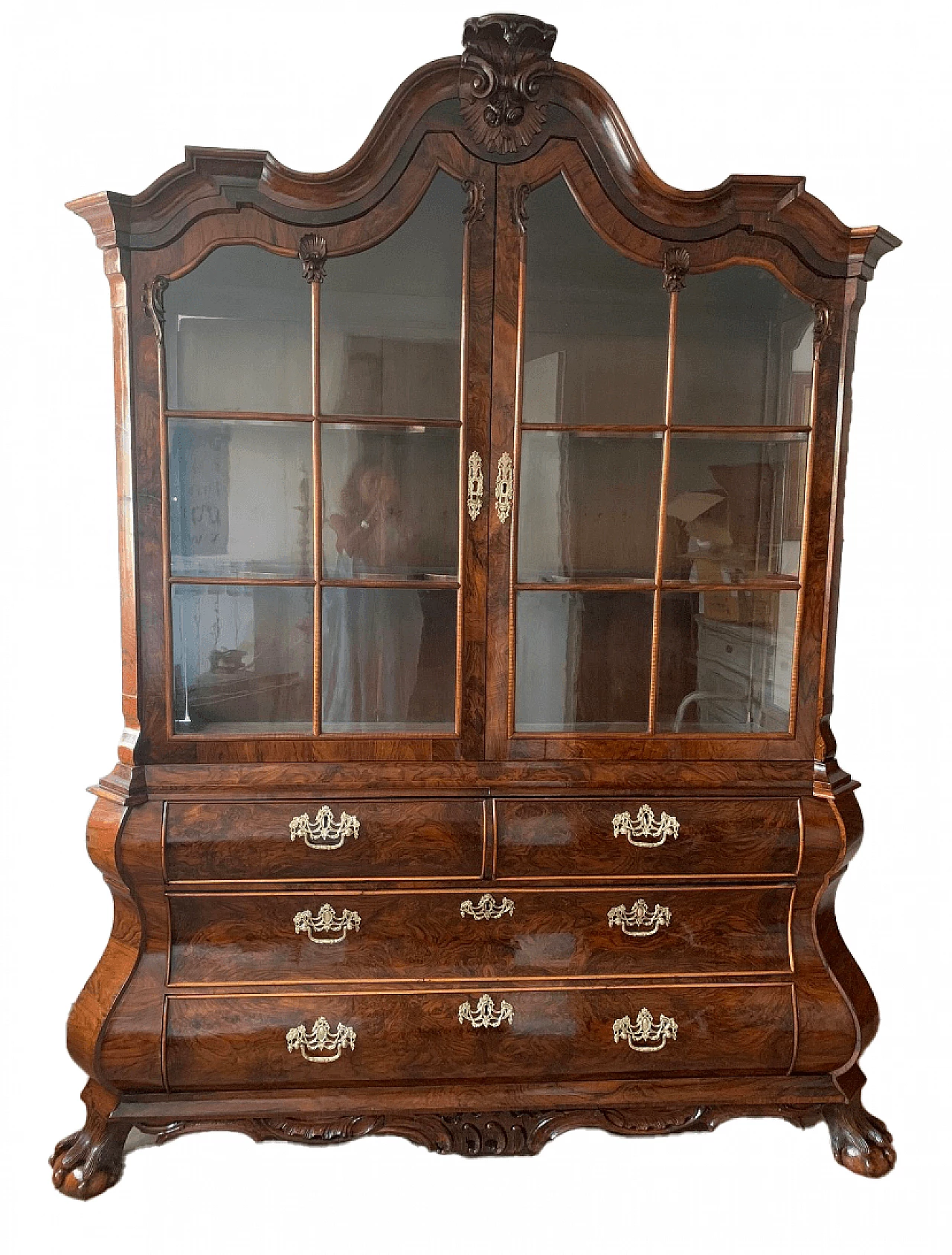 Double-body briar cabinet with glazed sideboard, late 19th century 1