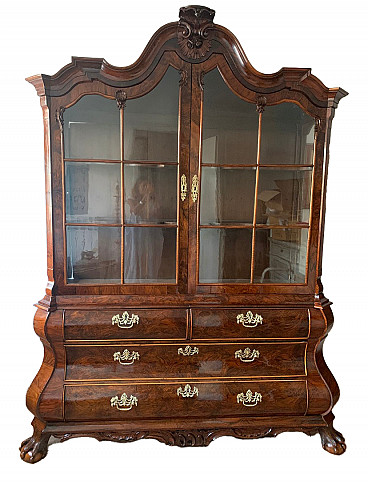 Double-body briar cabinet with glazed sideboard, late 19th century