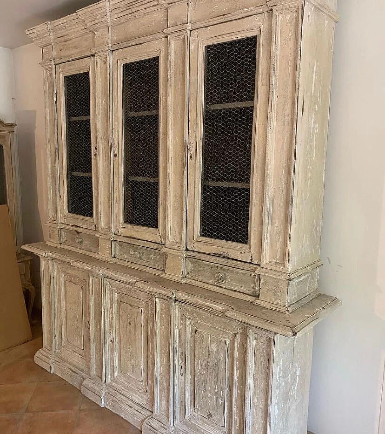 Lacquered wood double-body cabinet, 19th century 2