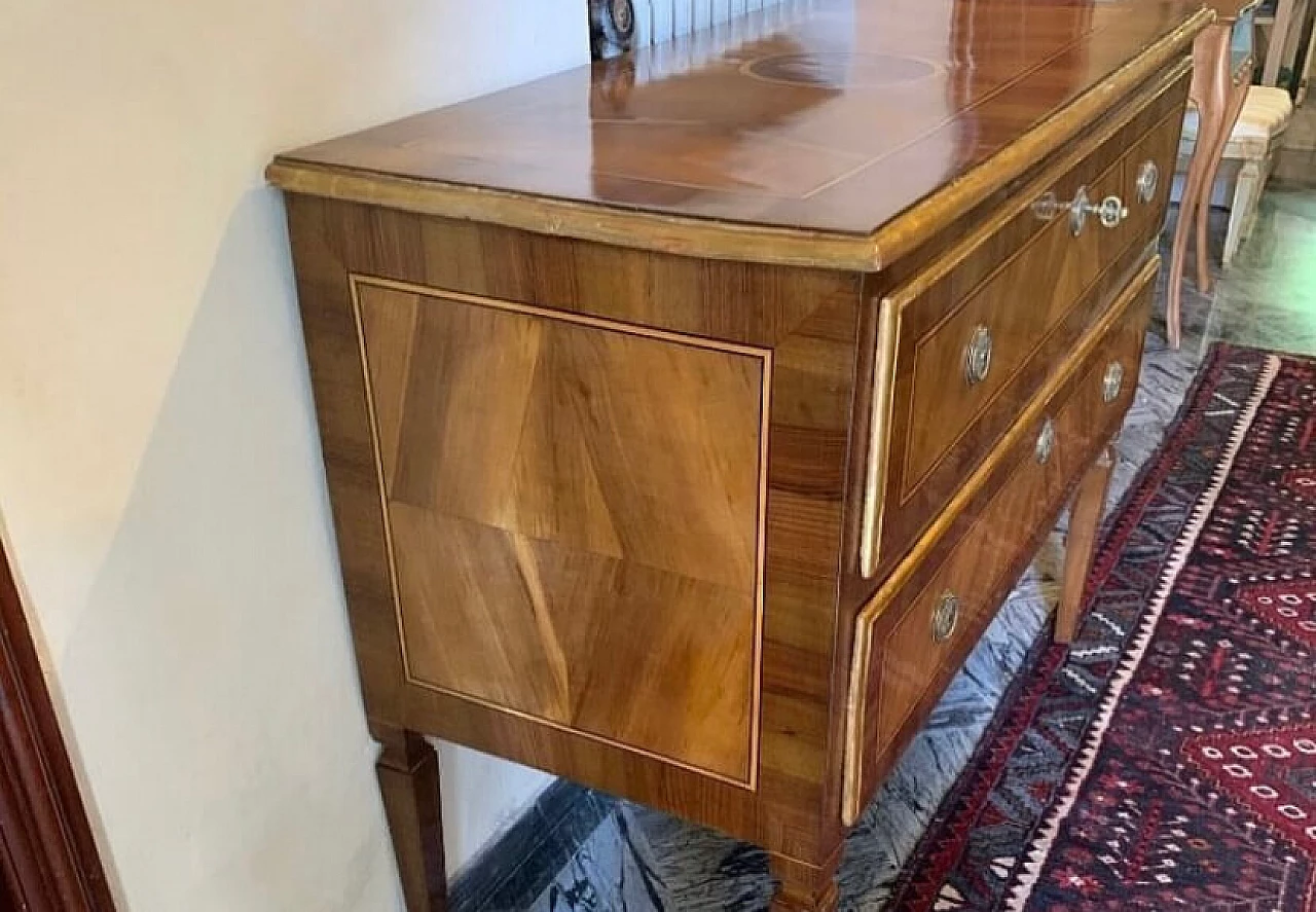 Inlaid dresser with putto and two drawers, 18th century 3