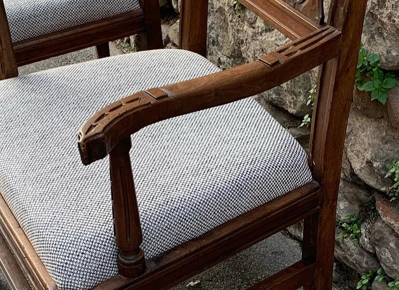 Pair of wooden armchairs, early 19th century 3