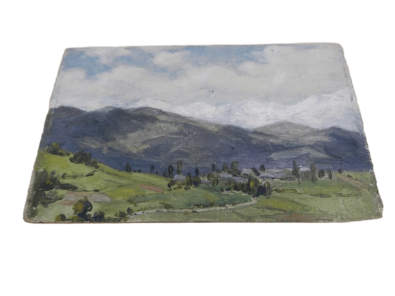 Des Champs, Pirenei, dipinto su legno, inizio ‘900 12