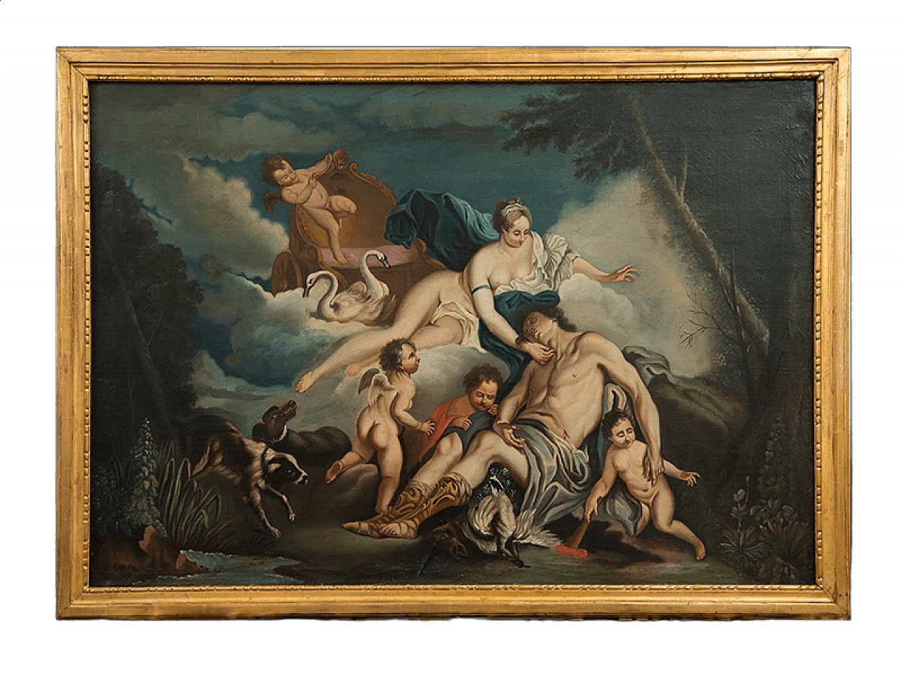 Venere e Adone, olio su tela, '700 6