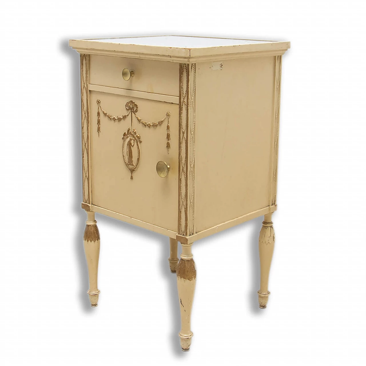 Comodino in legno e vetro per Portois & Fix, '900 1