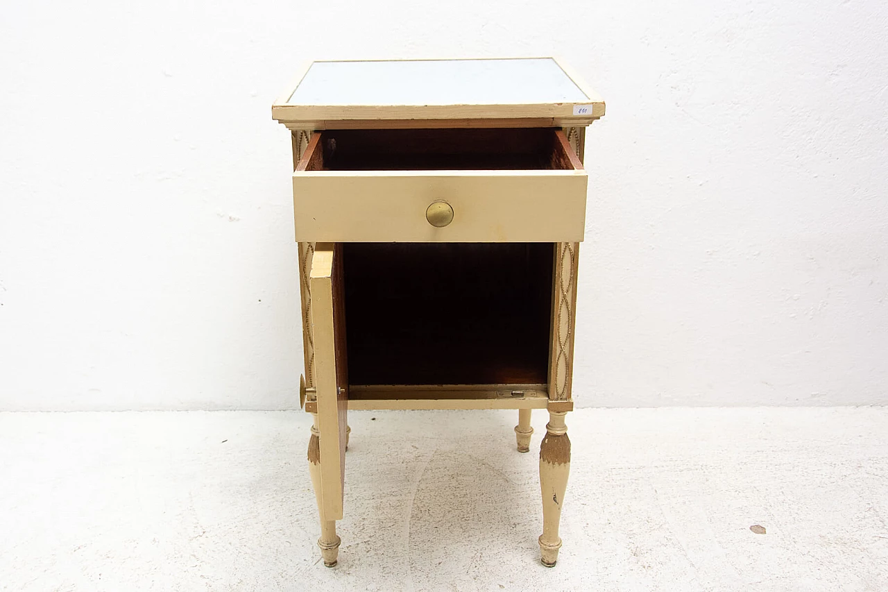 Comodino in legno e vetro per Portois & Fix, '900 5