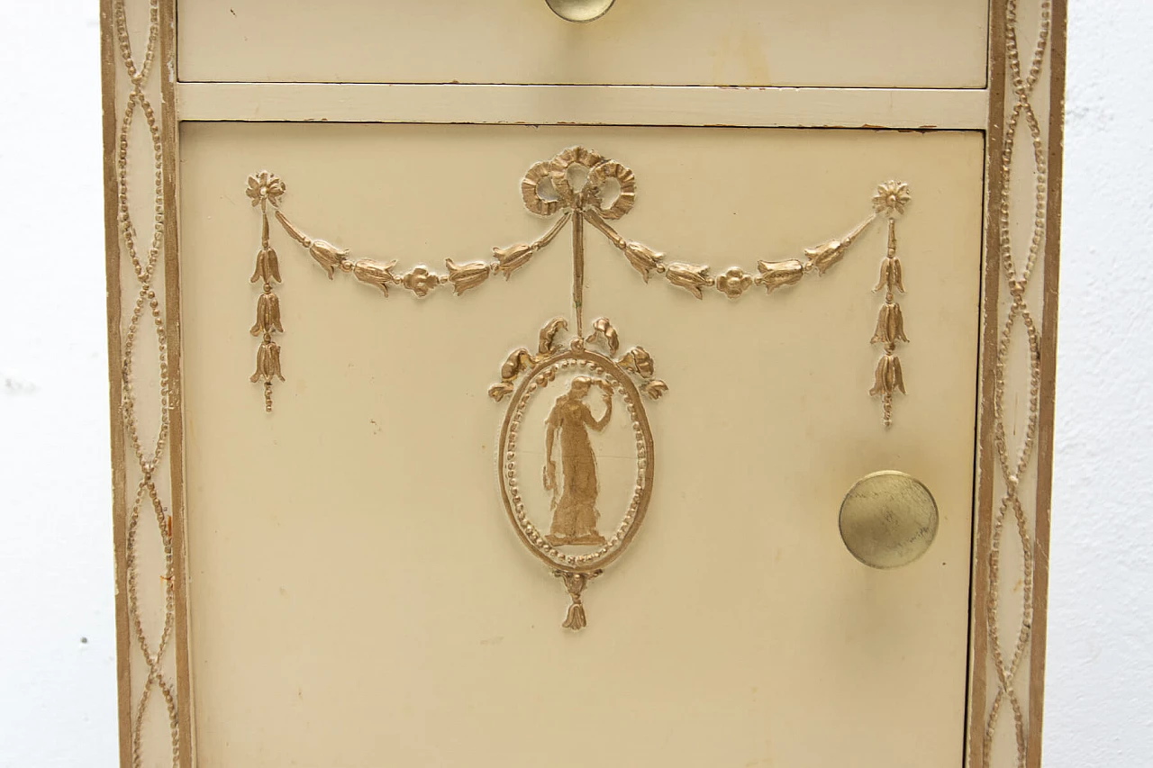 Comodino in legno e vetro per Portois & Fix, '900 9