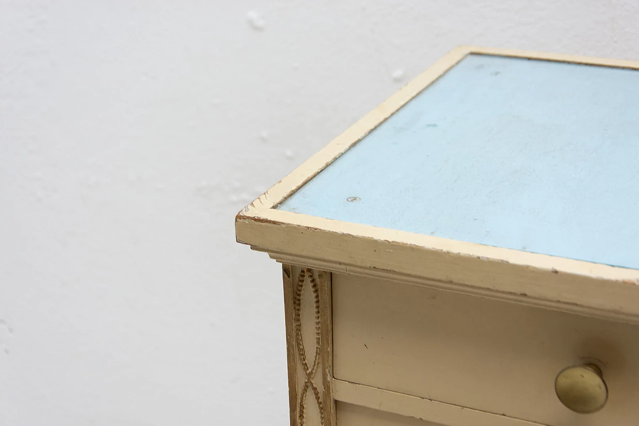 Comodino in legno e vetro per Portois & Fix, '900 11