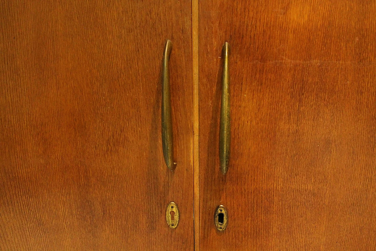 Wooden bed, chest of drawers and closet, 1960s 5