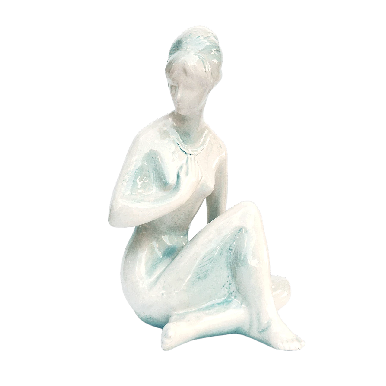 Female nude sculpture by Kokrda Jihokera Bechyně, 1960s 13