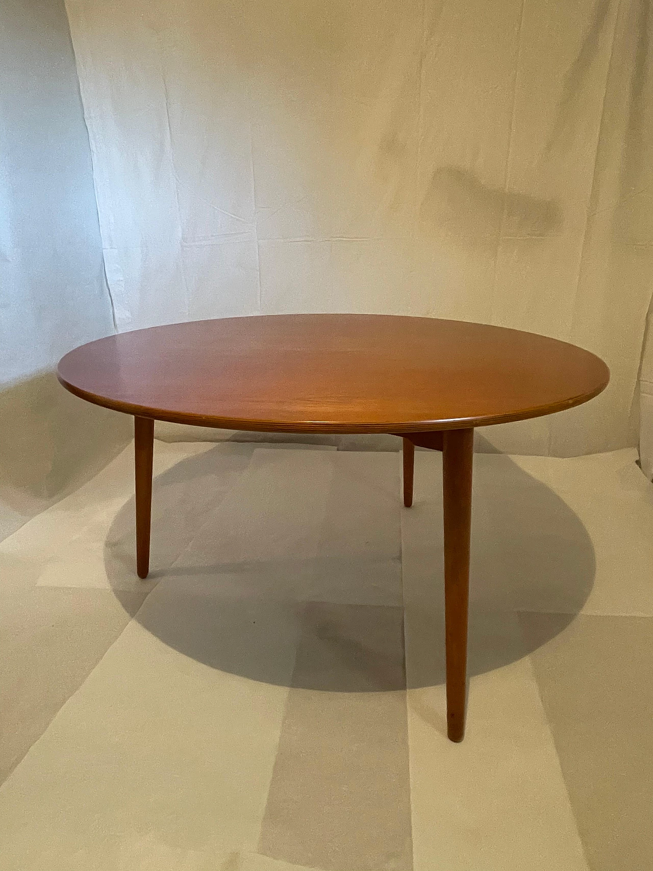 Tavolo rotondo Heart di Hans Wegner per Fritz Hansen con 6 sedie, anni '50 9