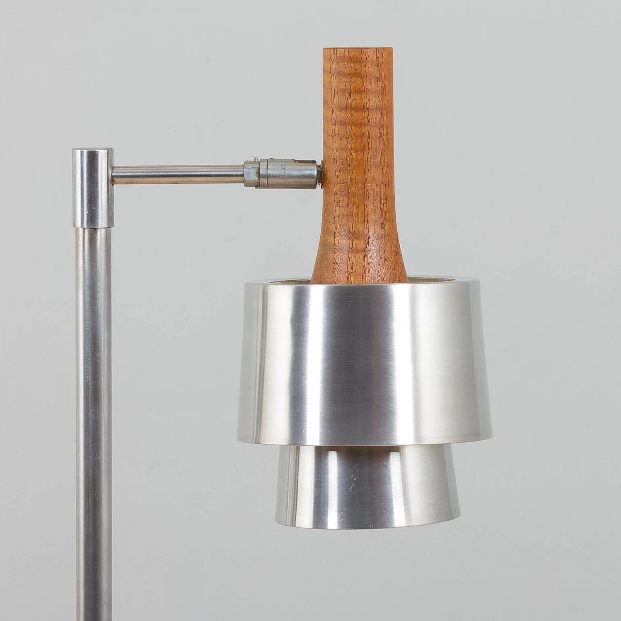 Steel and teak floor lamp by Jo Hammerborg for Fog & Mørup, 1960s 7