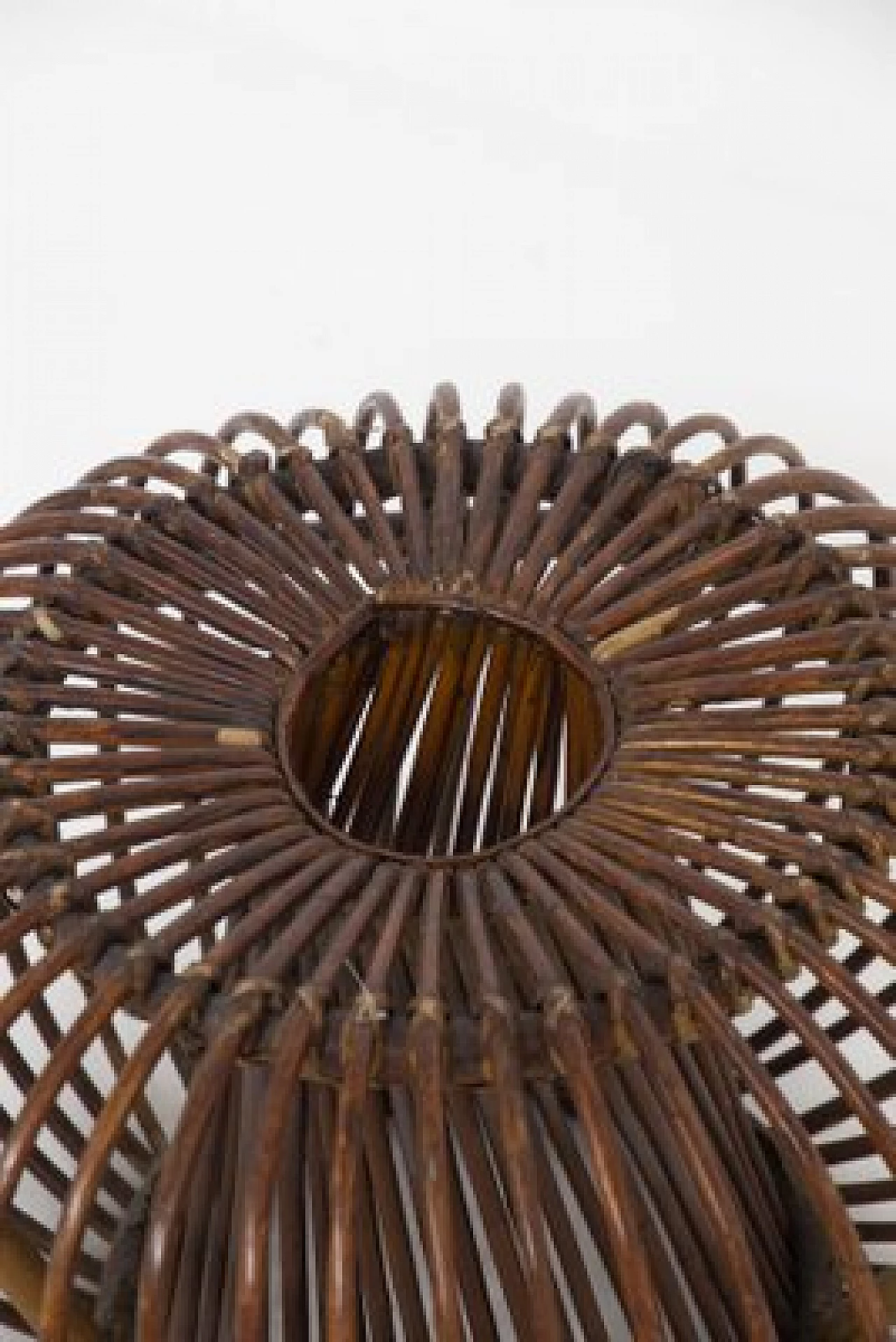Pouf sferico in vimini, anni '50 6