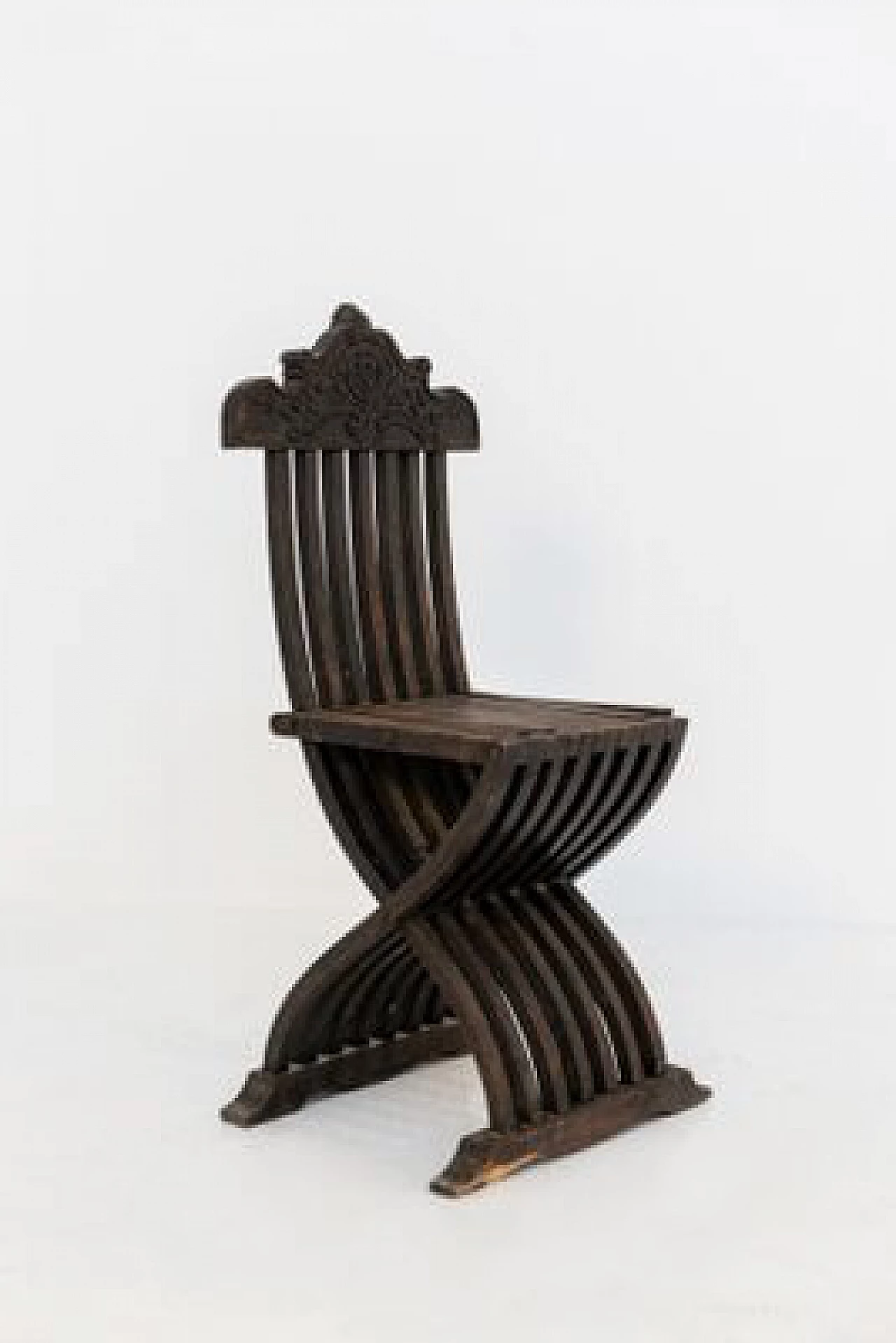 Inlaid wood folding chair, 1930s 1