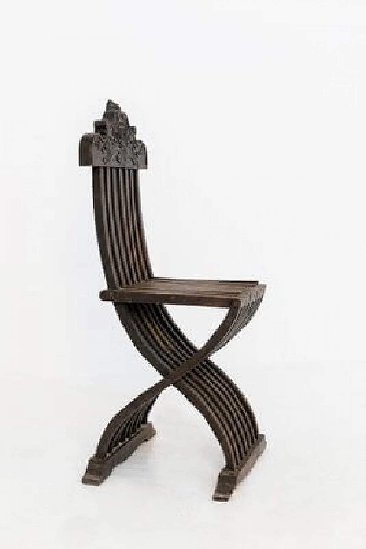 Inlaid wood folding chair, 1930s 8