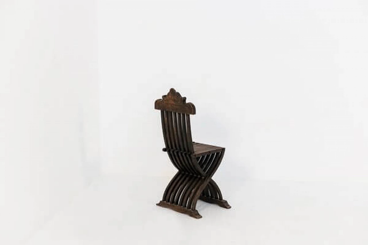 Inlaid wood folding chair, 1930s 10