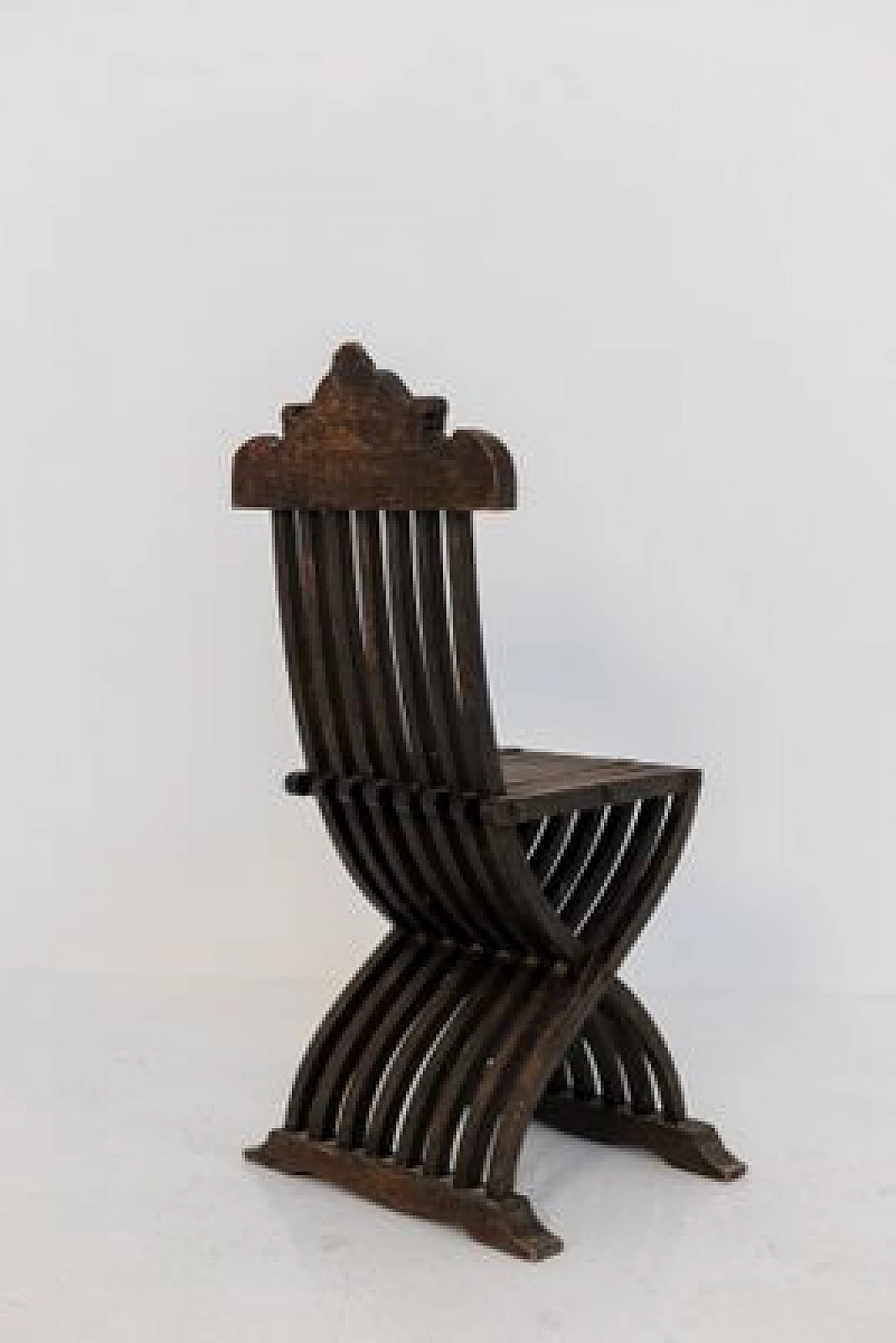 Inlaid wood folding chair, 1930s 11