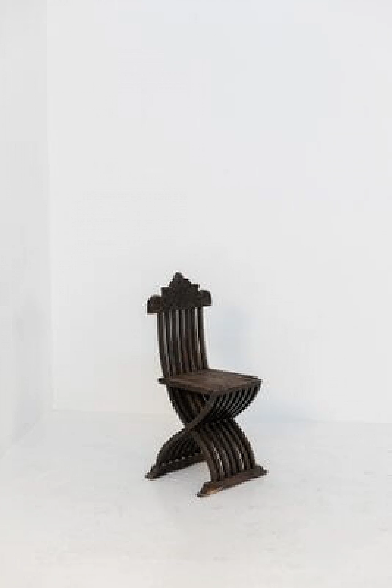 Inlaid wood folding chair, 1930s 12