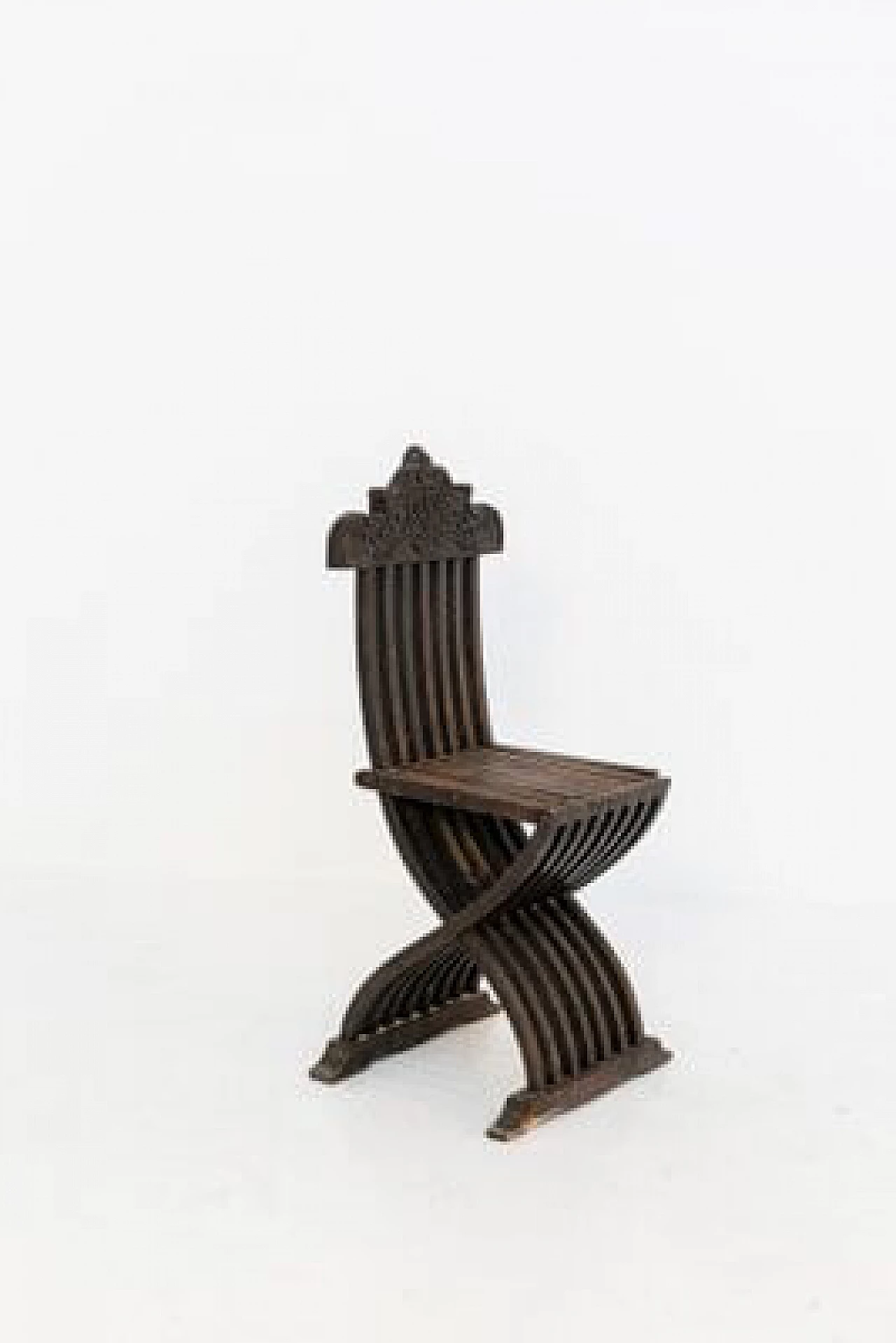 Inlaid wood folding chair, 1930s 14