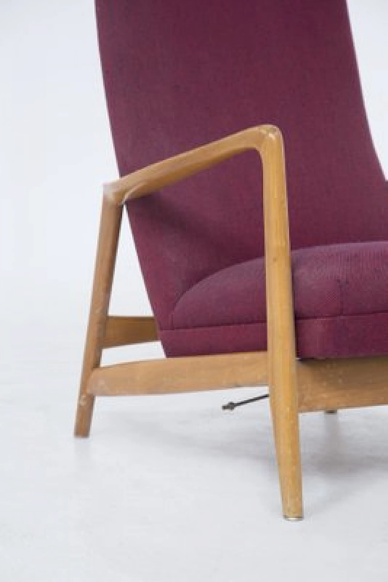 Wooden reclining armchair by Gio Ponti, 1950s 2