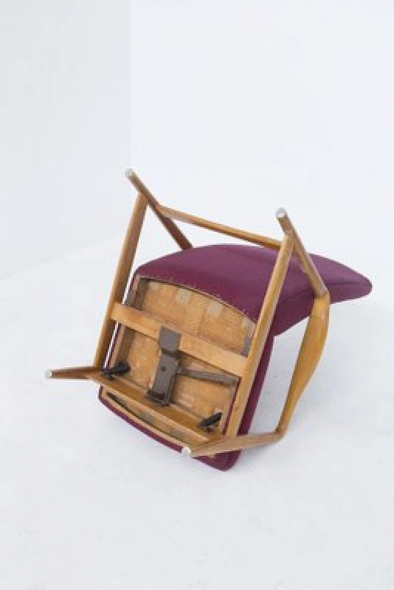 Poltrona reclinabile in legno di Gio Ponti, anni '50 3