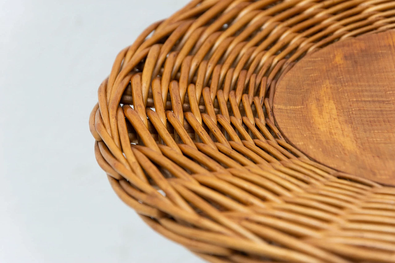 Wicker stool by Jan Kalous for ÚLUV, 1960s 8