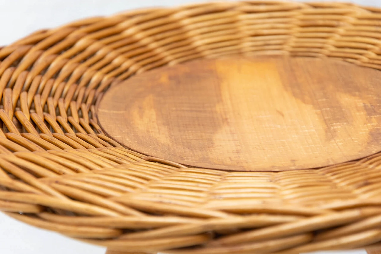 Wicker stool by Jan Kalous for ÚLUV, 1960s 9