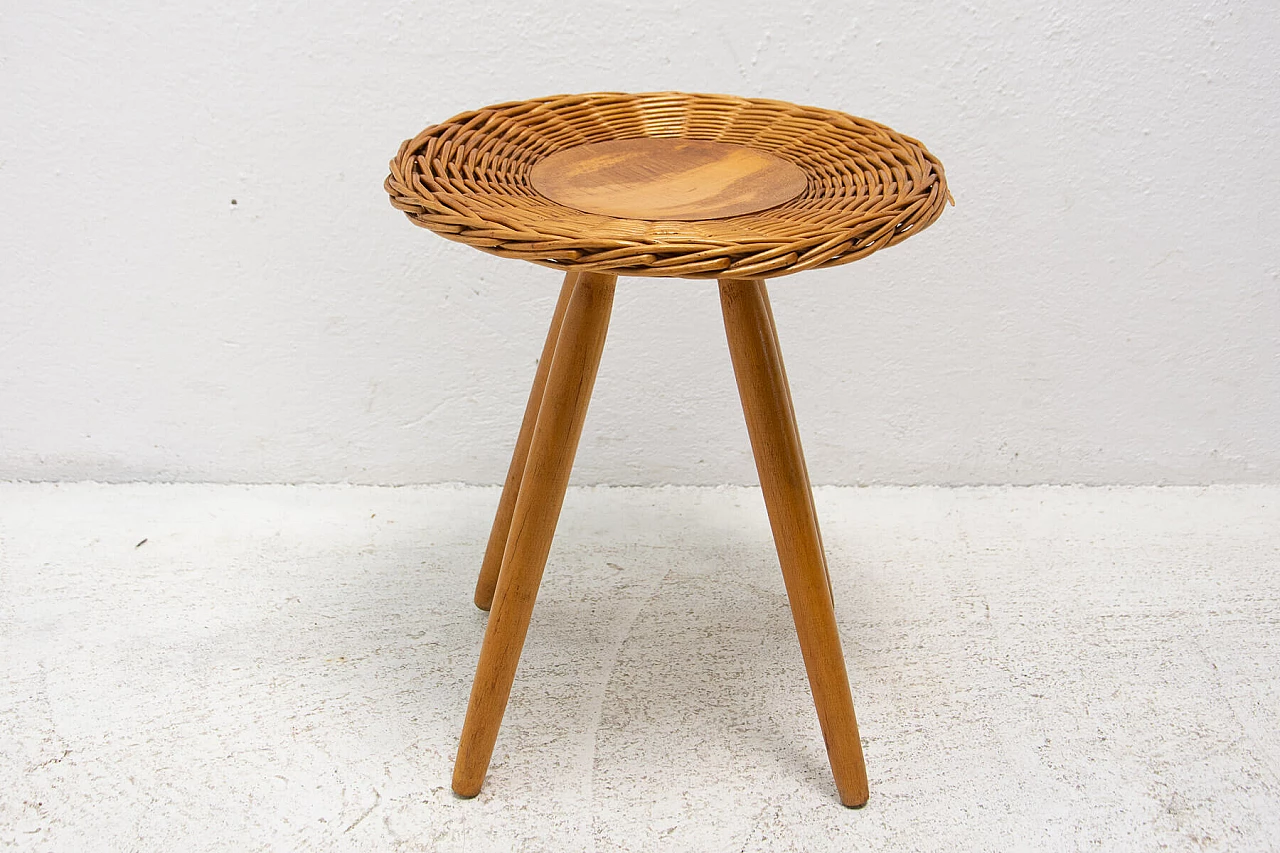 Wicker stool by Jan Kalous for ÚLUV, 1960s 11