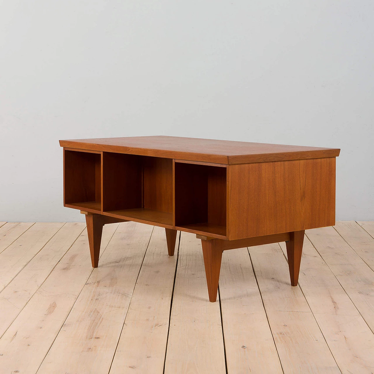 Danish teak desk in the style of Illum Wikkelso, 1960s 8