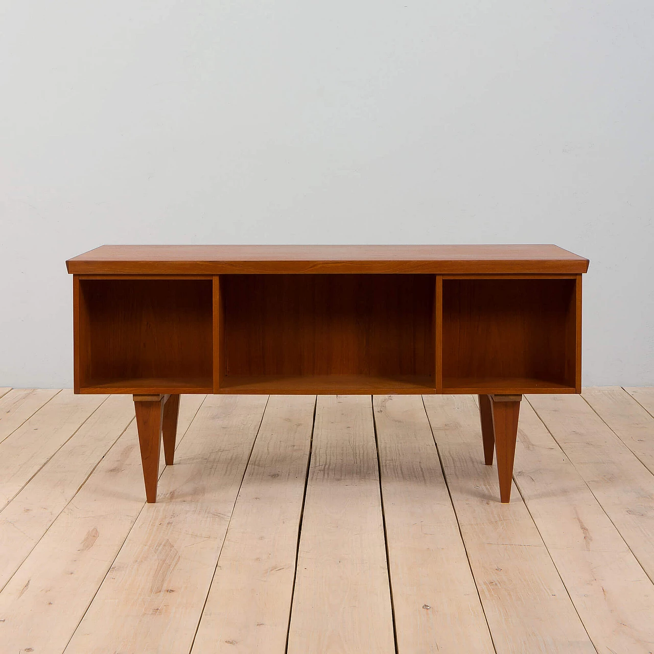 Danish teak desk in the style of Illum Wikkelso, 1960s 9