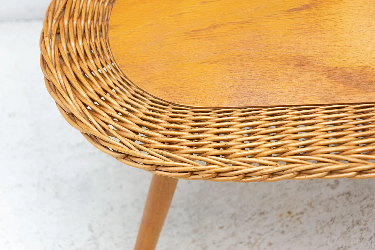 Wicker stool by Jan Kalous for ÚLUV, 1960s 6