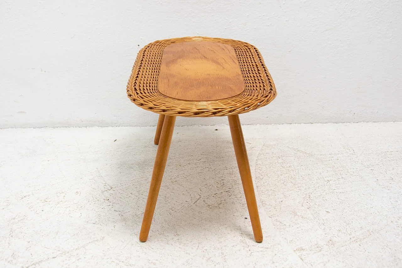Wicker stool by Jan Kalous for ÚLUV, 1960s 7