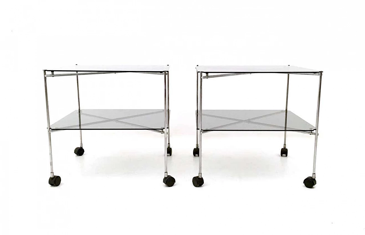 Pair of glass Biplane carts by Bruno Munari for Robots, 1972 2
