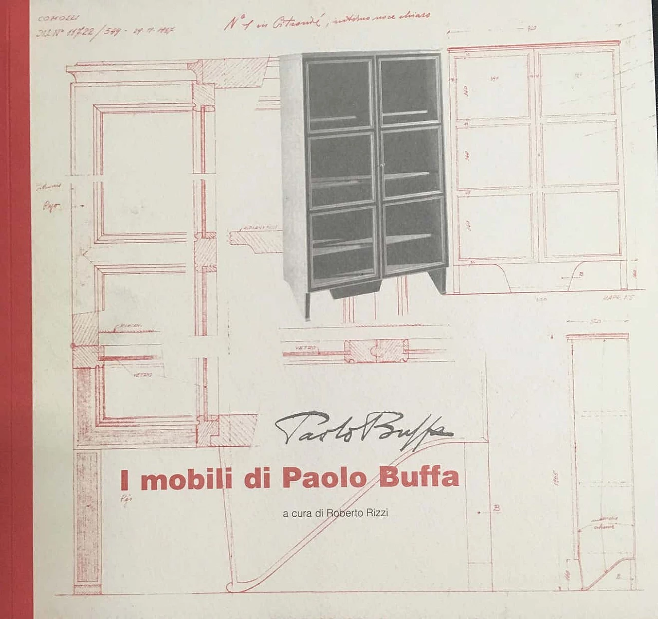 Poltrona in velluto rosso con struttura in legno di Paolo Buffa, anni '40 7