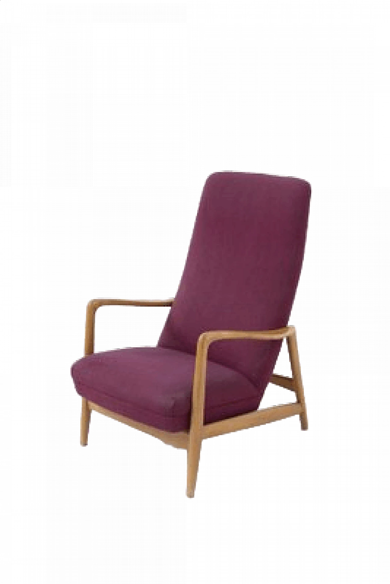 Wooden reclining armchair by Gio Ponti, 1950s 7