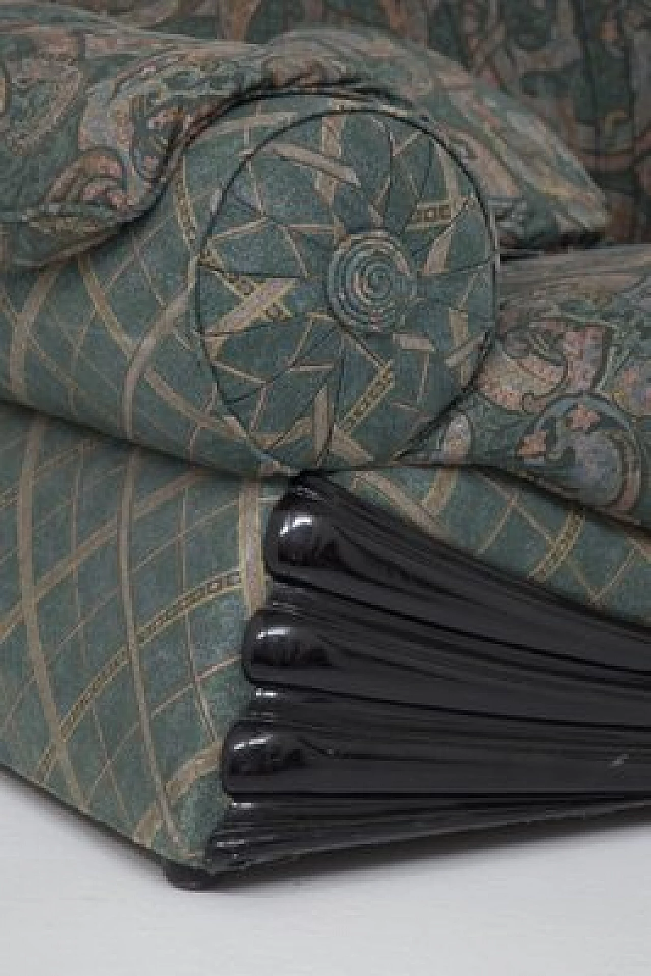 Pair of fabric sofas, 1970s 3