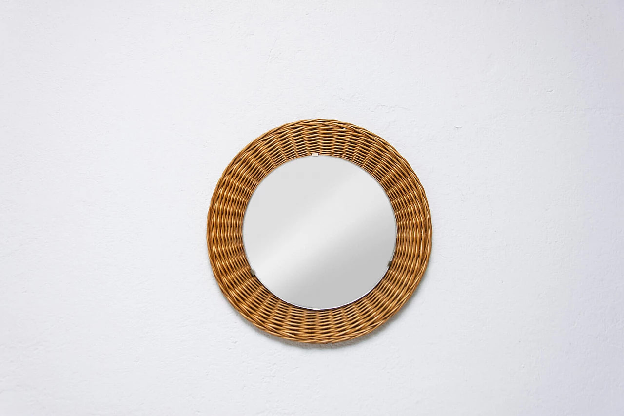 Wicker mirror by Jan Kalous for ÚLUV, 1960s 9