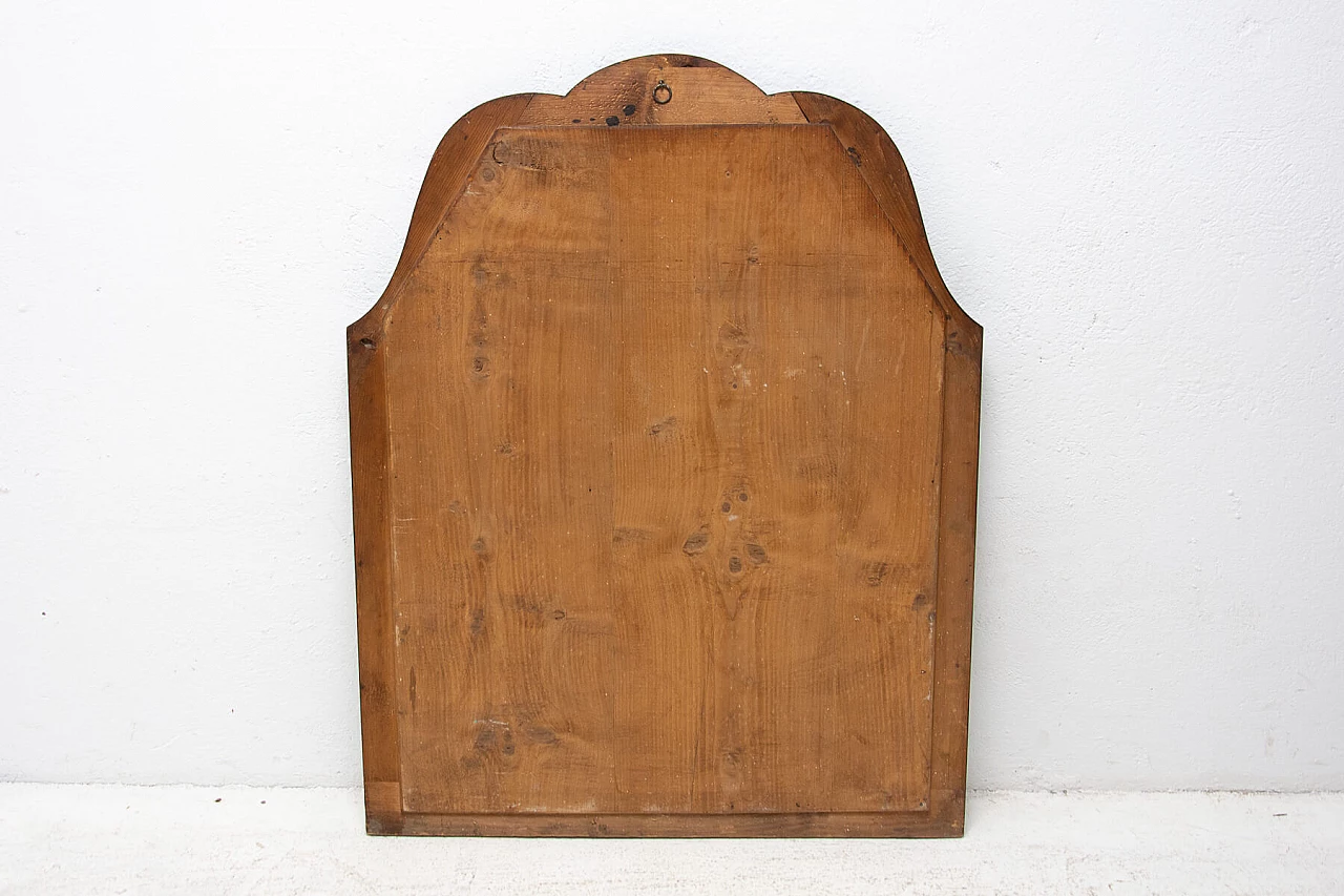 Wall mirror with oak frame, 1910s 7