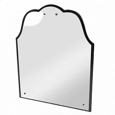 Specchio da parete con cornice in quercia, anni '10