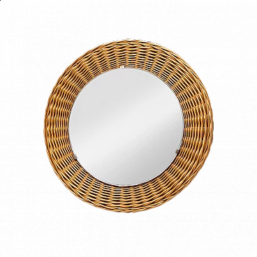 Specchio in vimini di Jan Kalous per ÚLUV, anni '60
