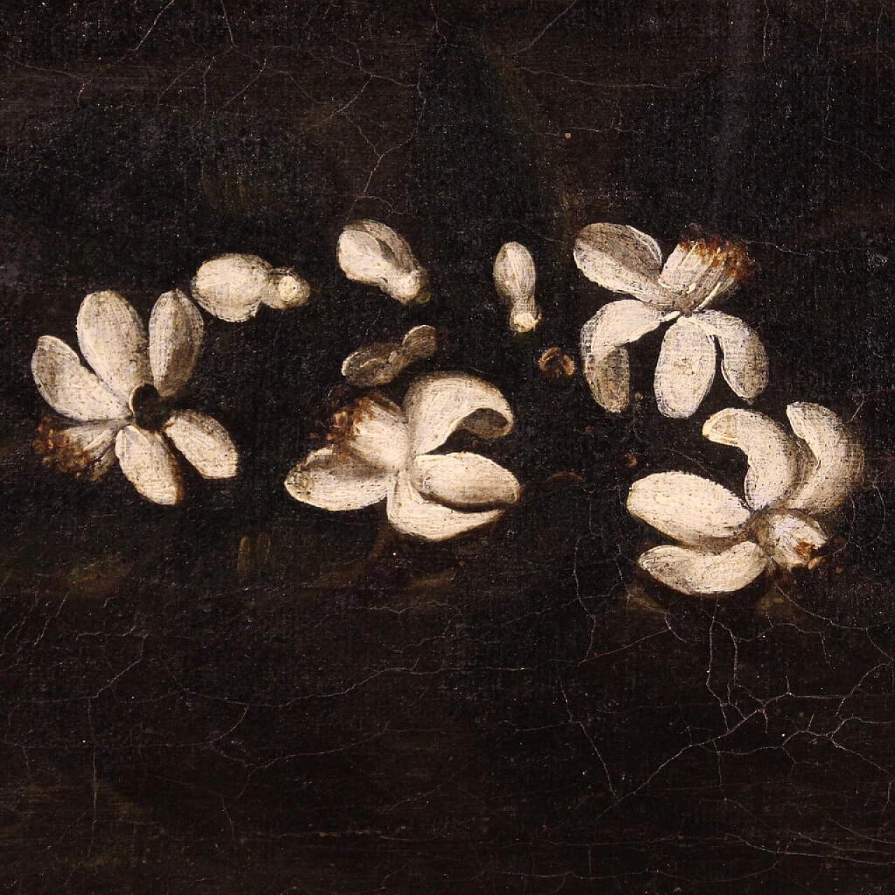 Still life with red and white flowers, oil on canvas, early 18th century 8