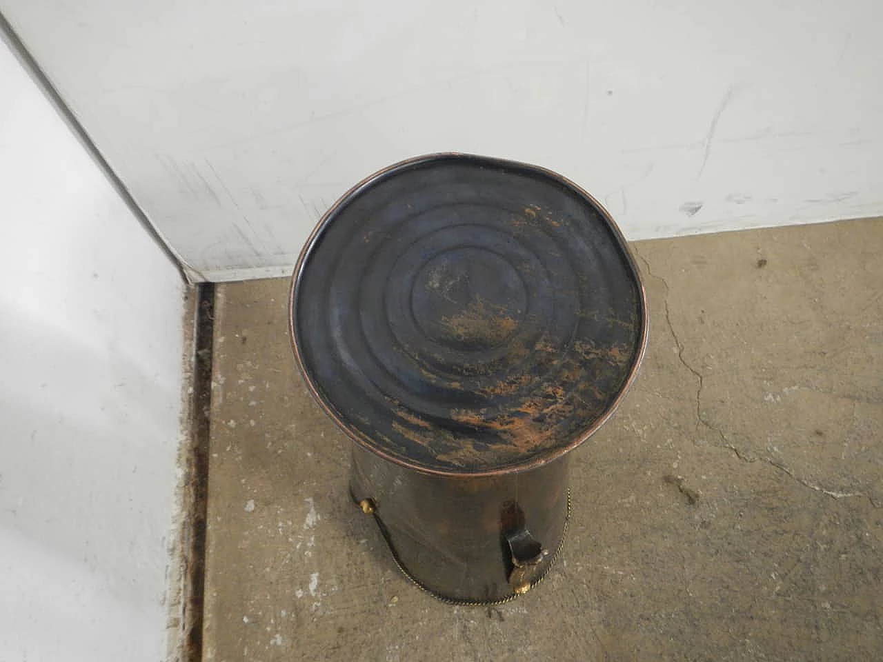 Painted copper umbrella stand, 1950s 1